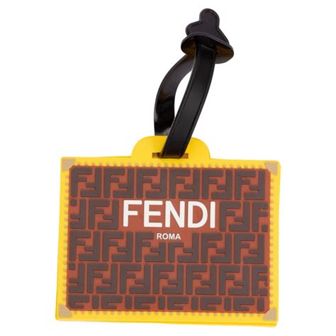 leather fendi duffle bag|Fendi luggage tag.